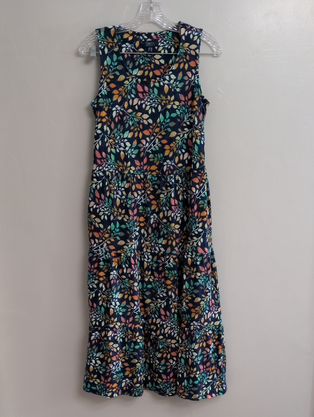 D&Co Navy Leaf Print Dress